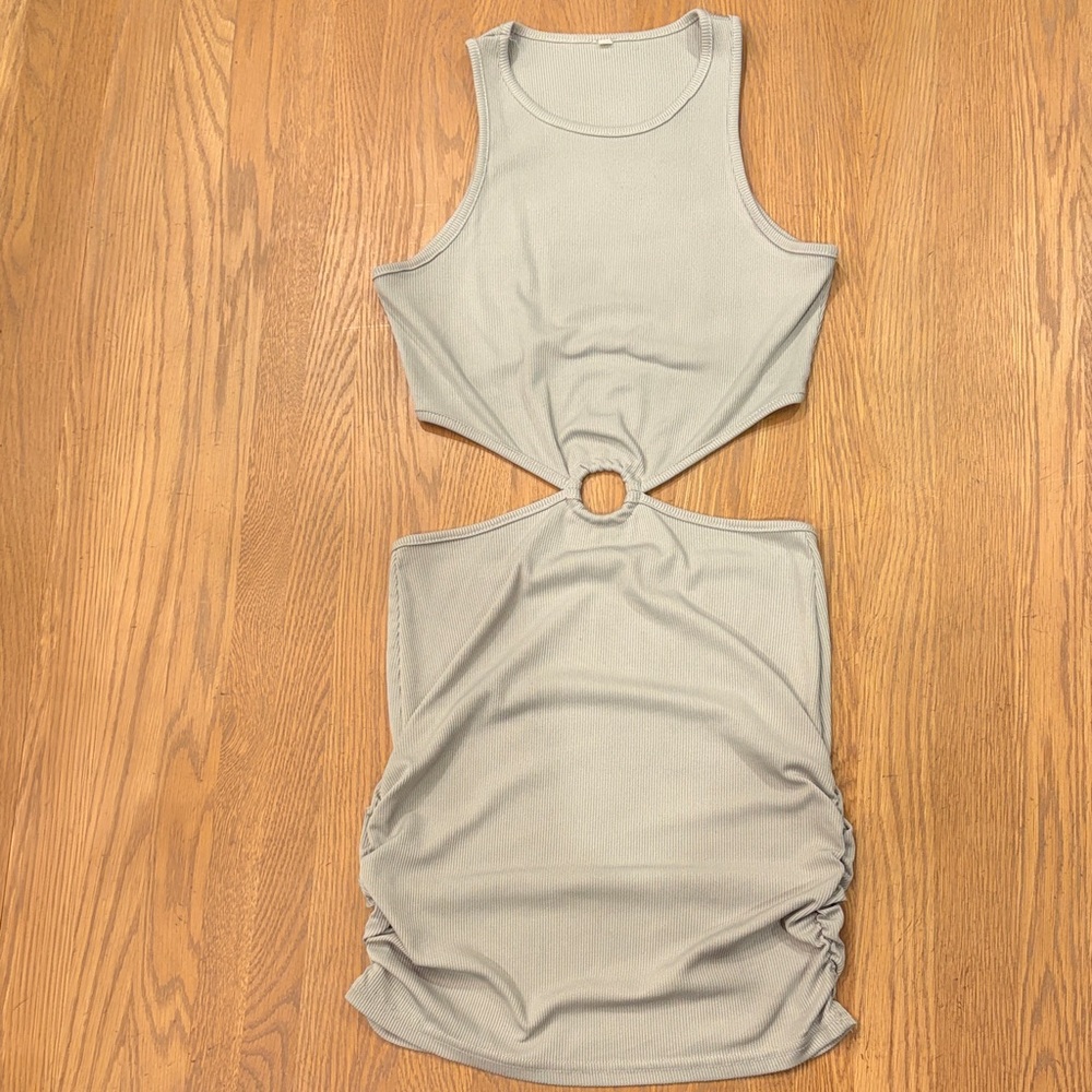 Sleeveless Bodycon Dress with Side Ruching